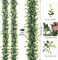Vines Faux Eucalyptus Garland Plant, Artificial Vines Hanging Eucalyptus Leaves Greenery Garland for Wedding Backdrop Arch Wall Decor Fake Vines,Leaf Garland 5.9 FT UV Indoor Outdoor(2 Pack)